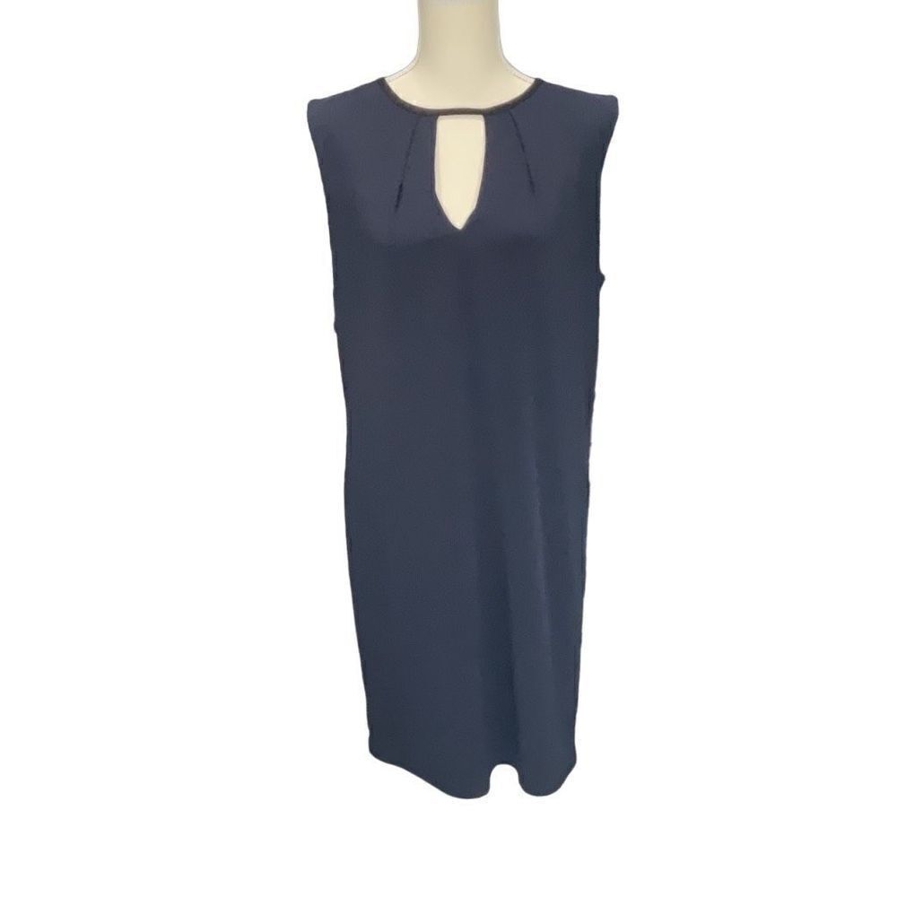 Kut from the Kloth Navy Shift dress Lined V Neck V Back Sleeveless Size 8
